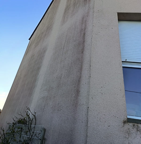 Avant nettoyage de toiture par drone