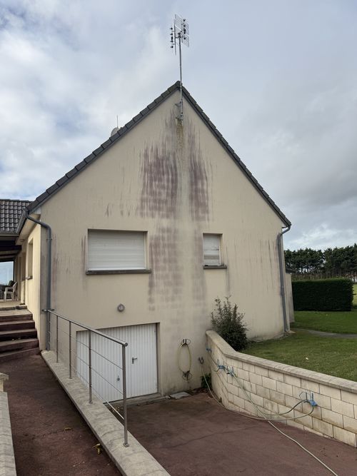 Avant nettoyage de façade par drone